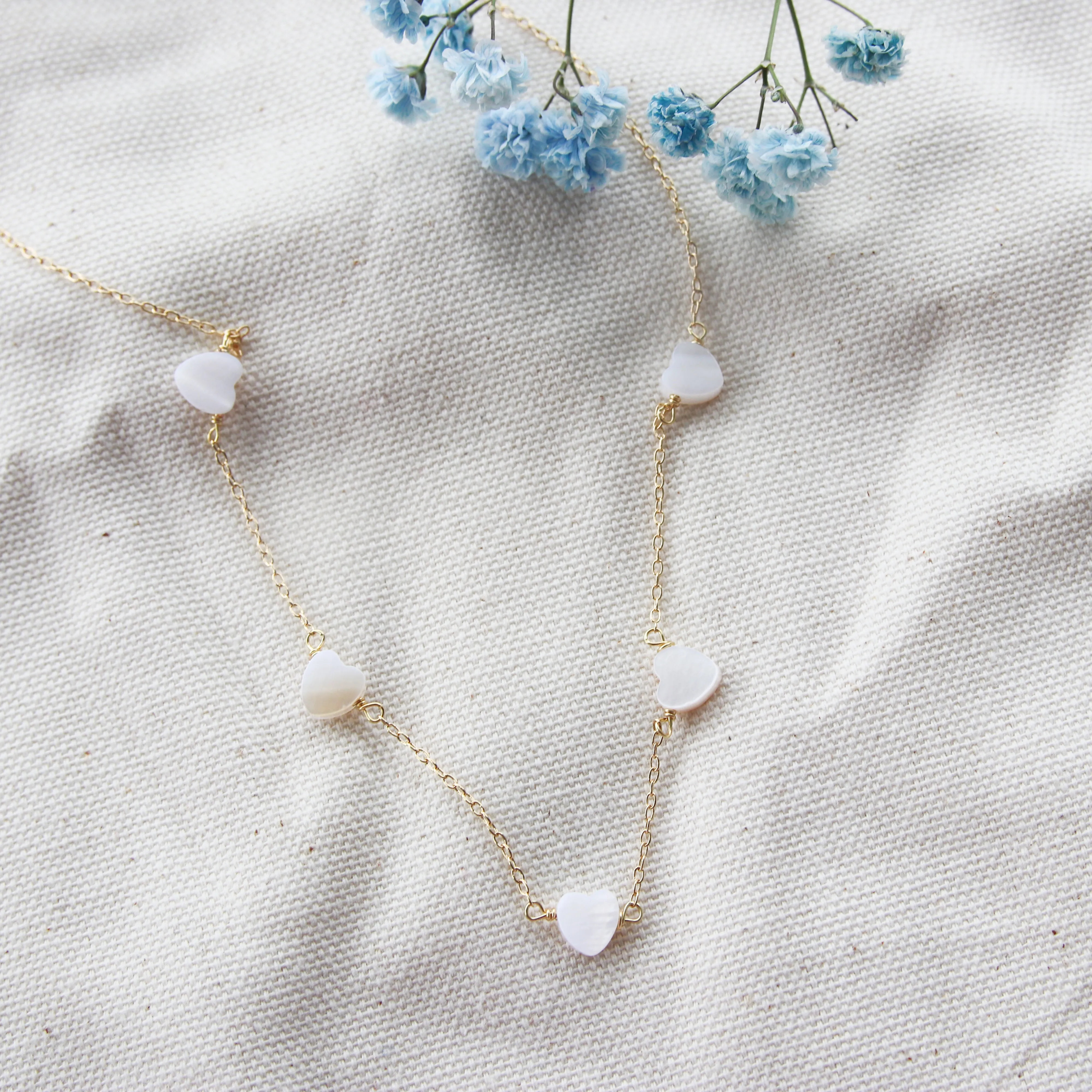 Nacre Hearts Necklace