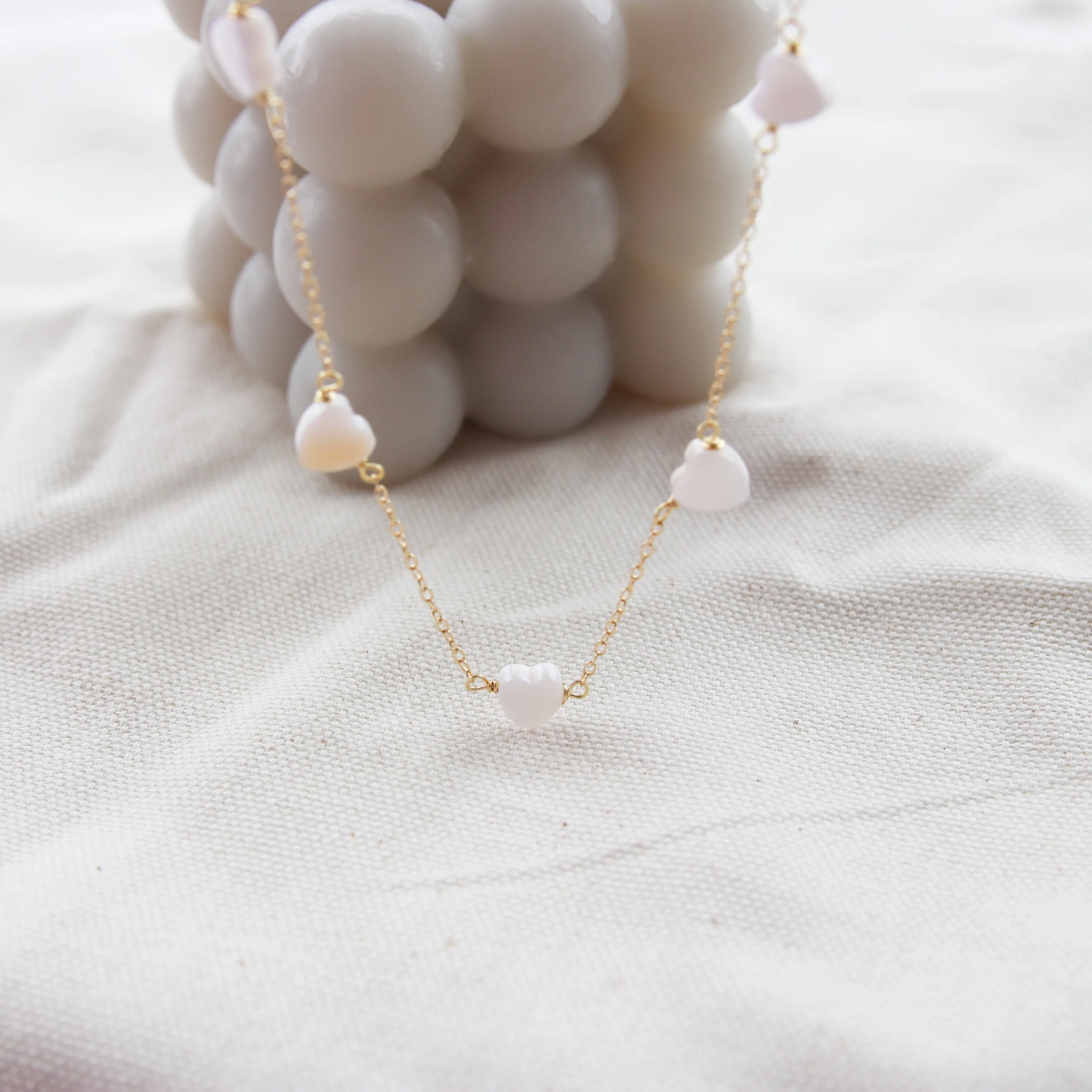 Nacre Hearts Necklace