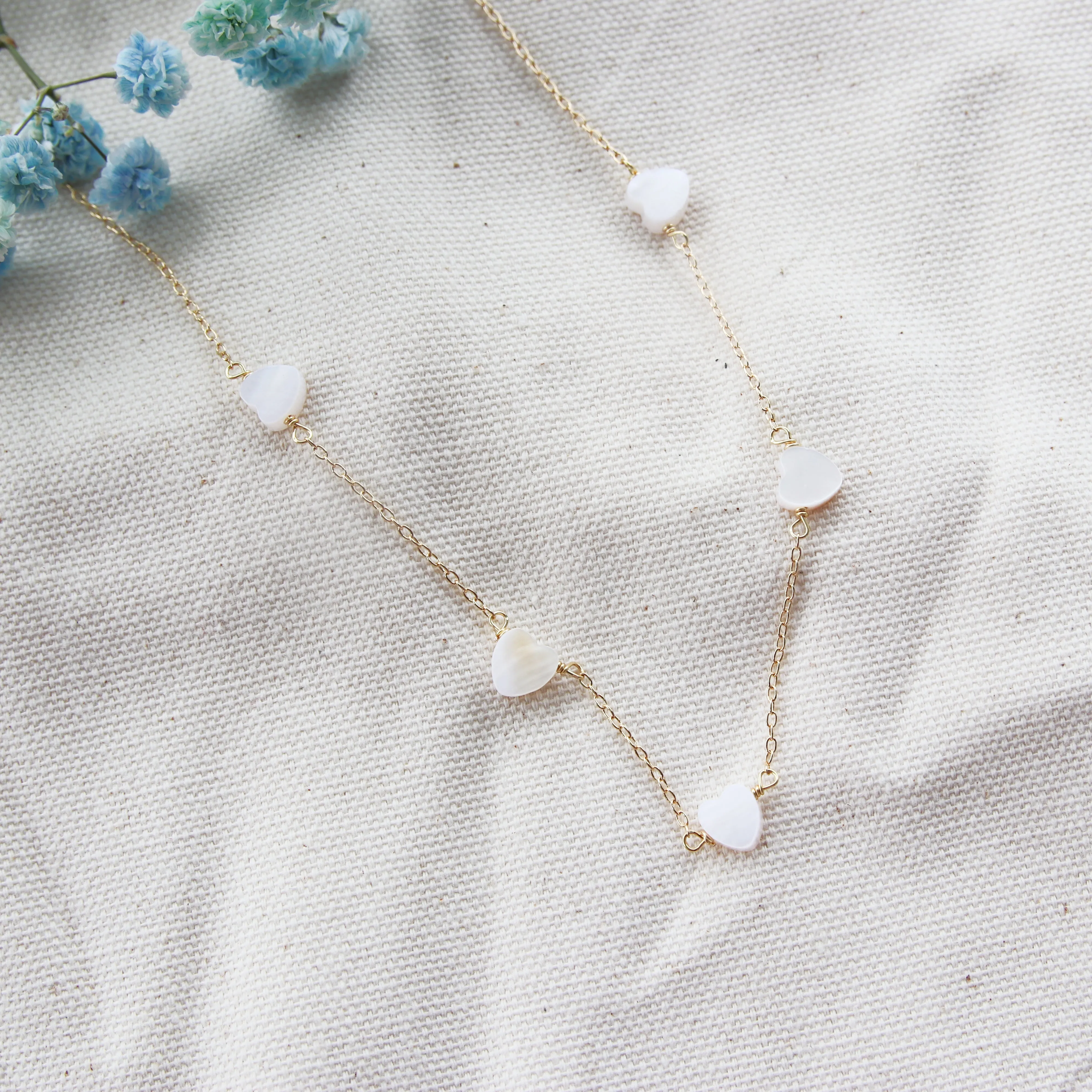 Nacre Hearts Necklace