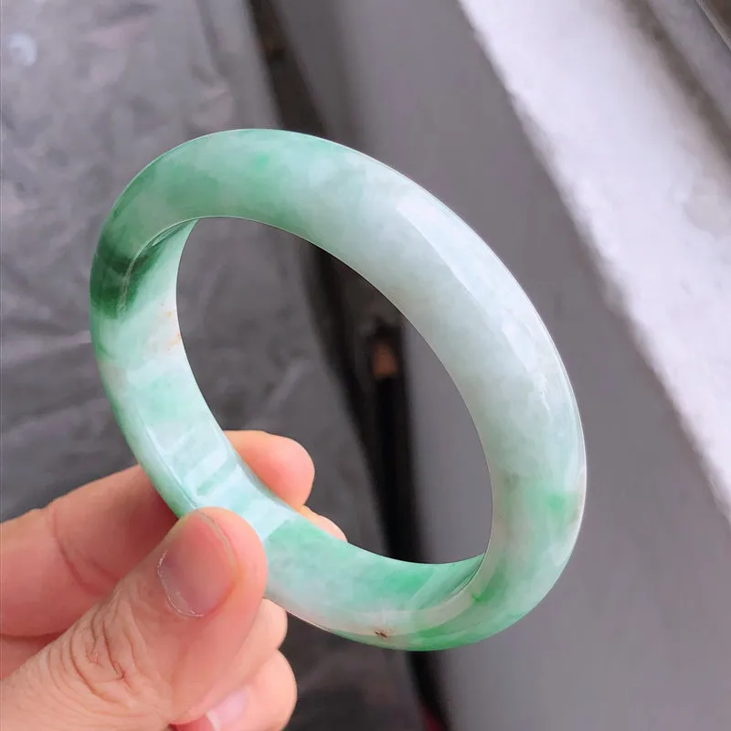 Natural Jade Bangle Jadeite Bangle Internal Diameter 56.7mm NBE069