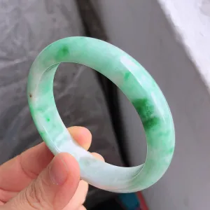 Natural Jade Bangle Jadeite Bangle Internal Diameter 56.7mm NBE069