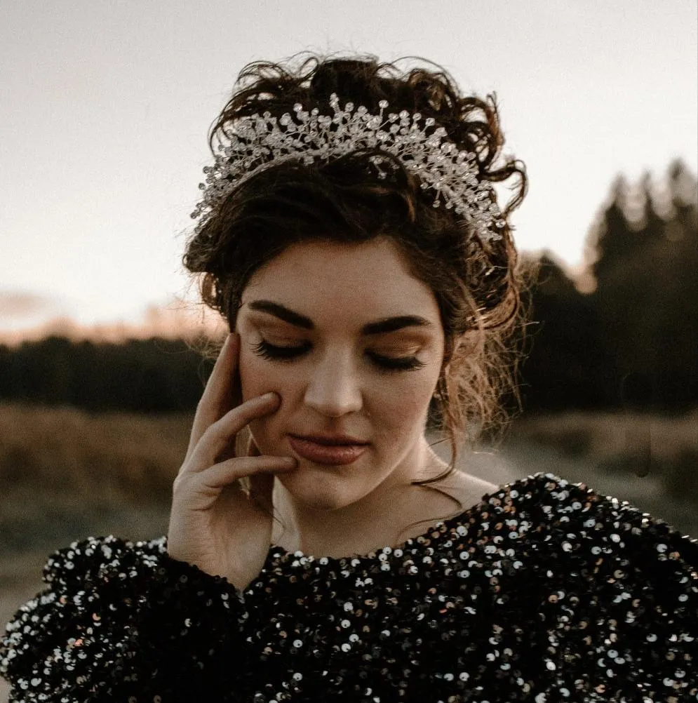 NEISHA Crystal Babies Breath Bridal Crown