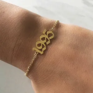 Number Nameplate Bracelet