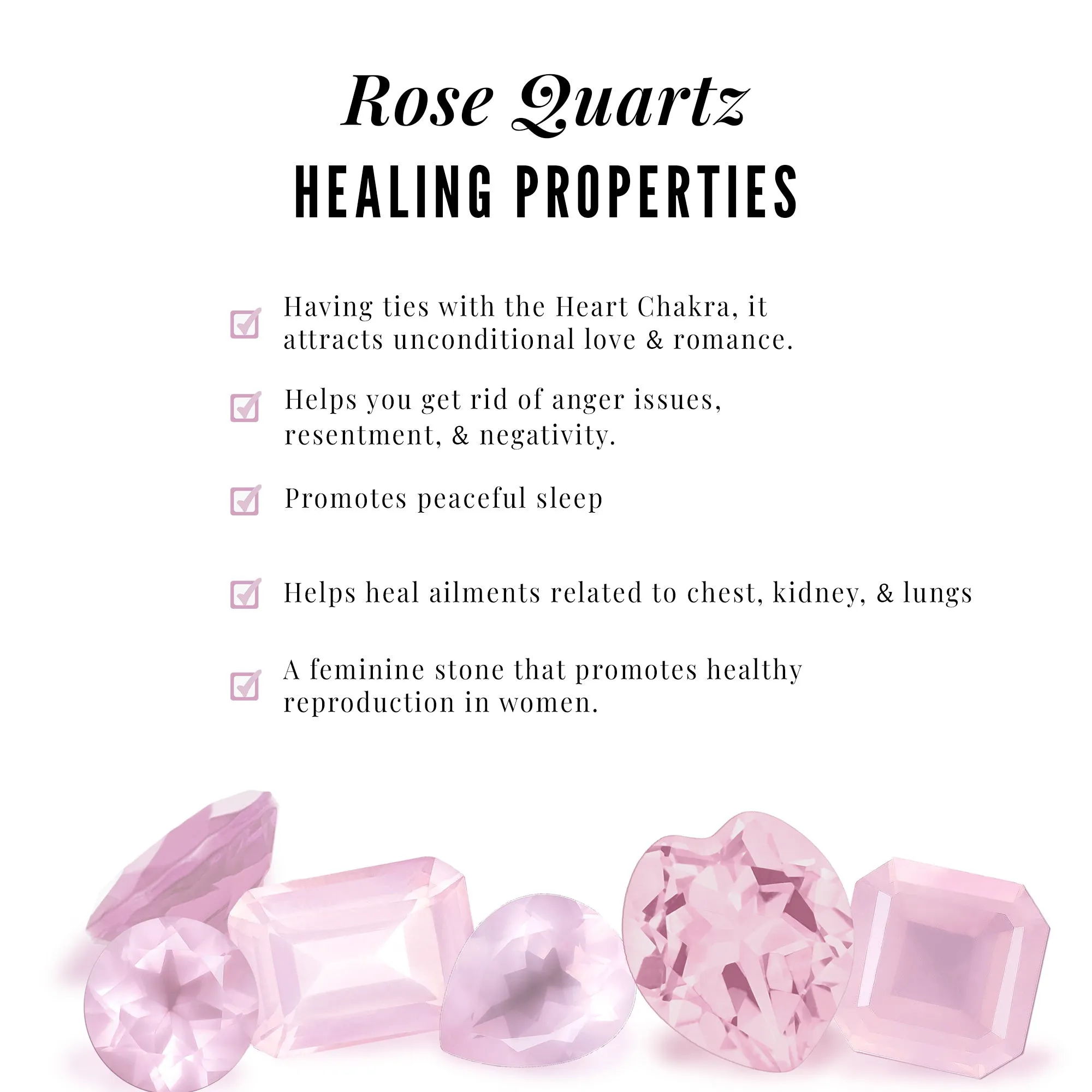 Octagon Cut Rose Quartz Wedding Ring Set with Diamond