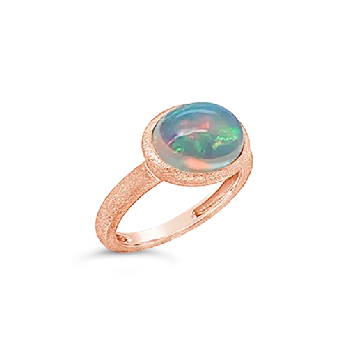 Opal & Rose Gold Ring