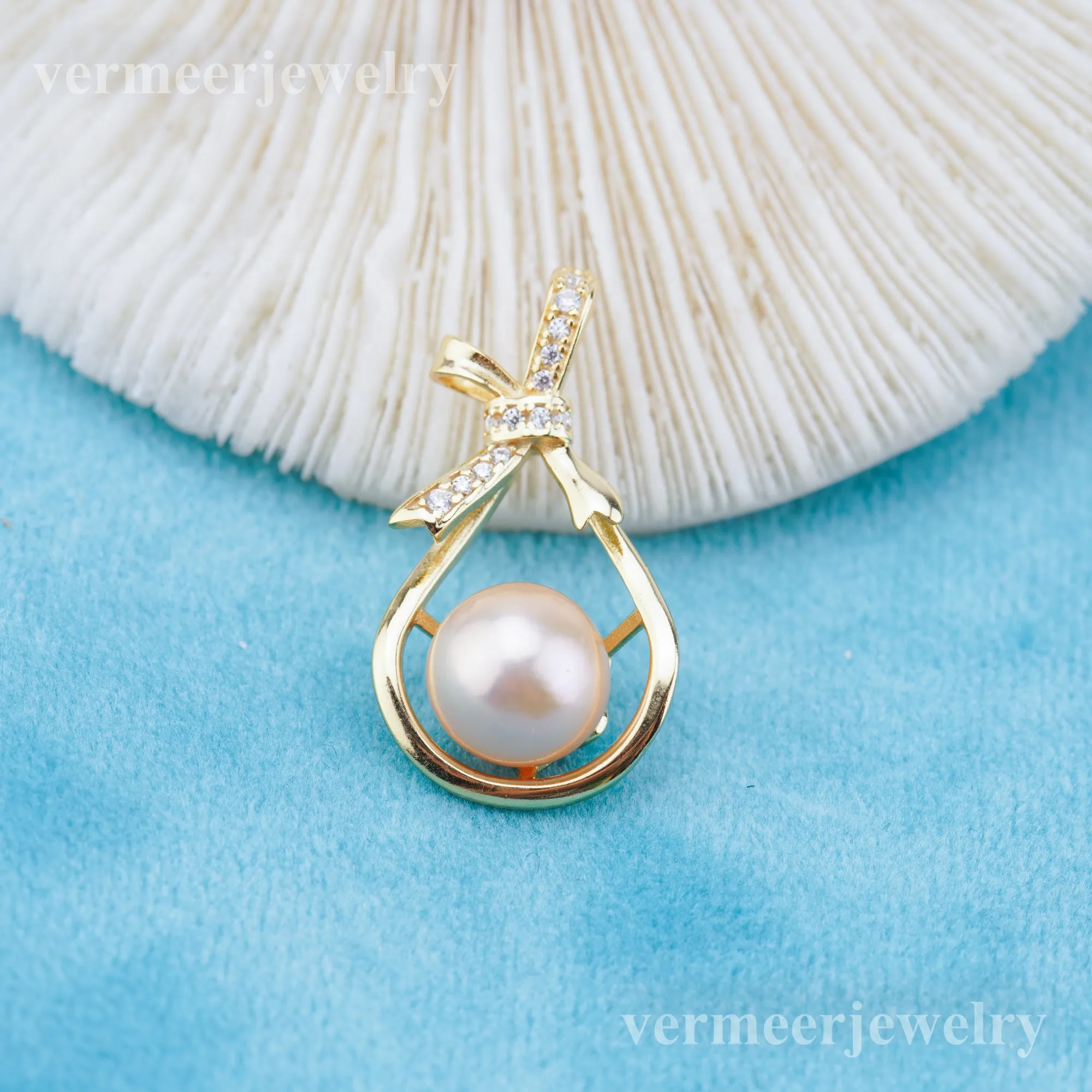 P011042 DIY 6-8mm Natural Freshwater pearl pendant accessory 925 sterling silver engagement jewelry necklace for women