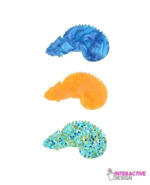 Pack HAPPY inserts for chameleon brooch