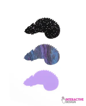 Pack UNIVERSE inserts for chameleon brooch