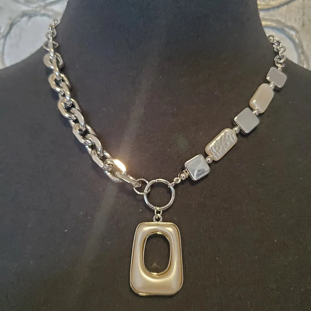 Pearl Accent Chain Necklace