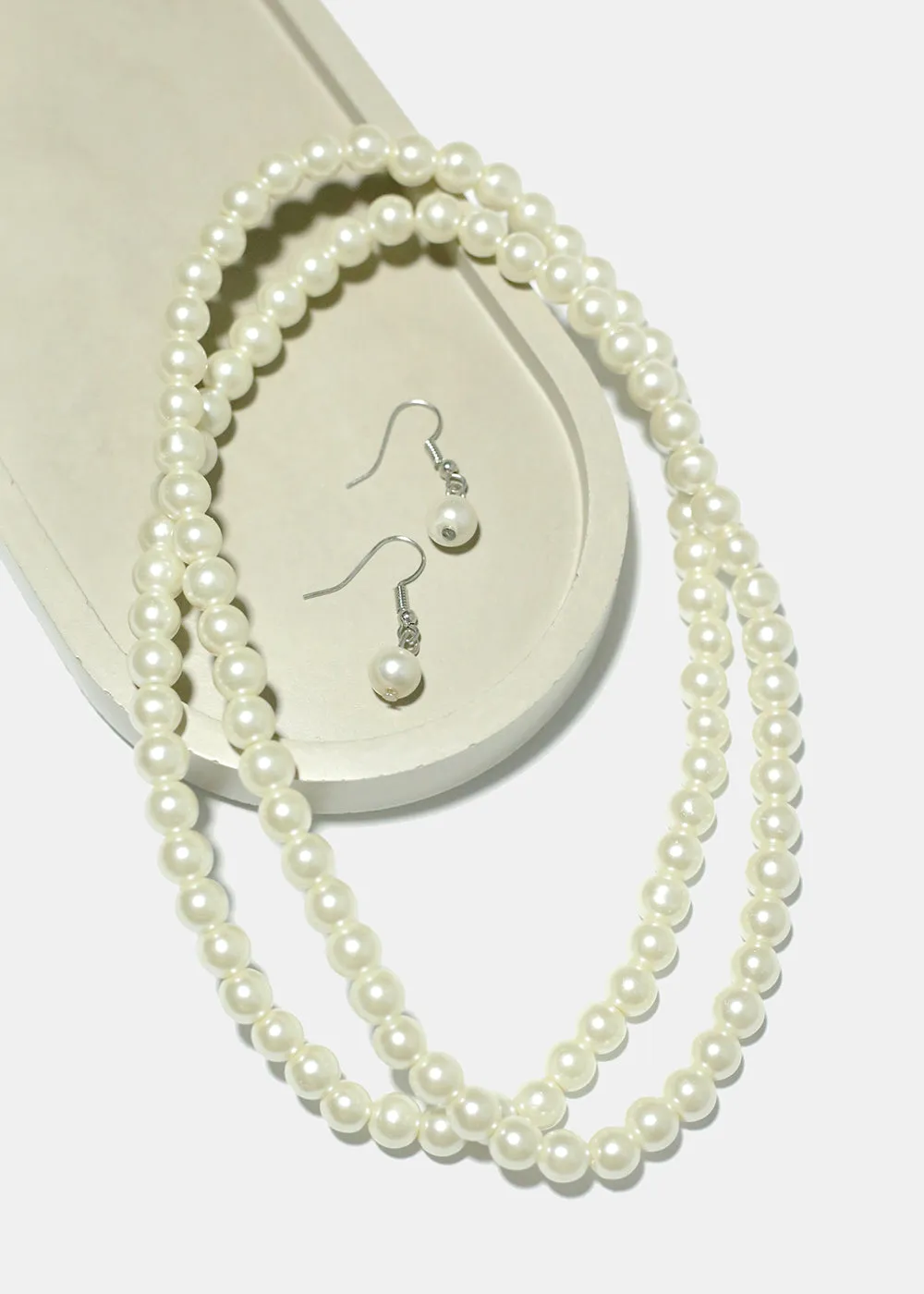 Pearl Necklace & Earring Set