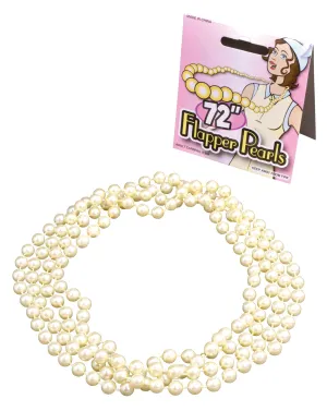 Pearl Necklace Moll Flapper beads 1920's fancy dress ladies accessory