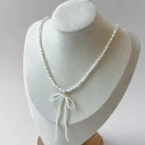 Pearl Ribbon Necklace
