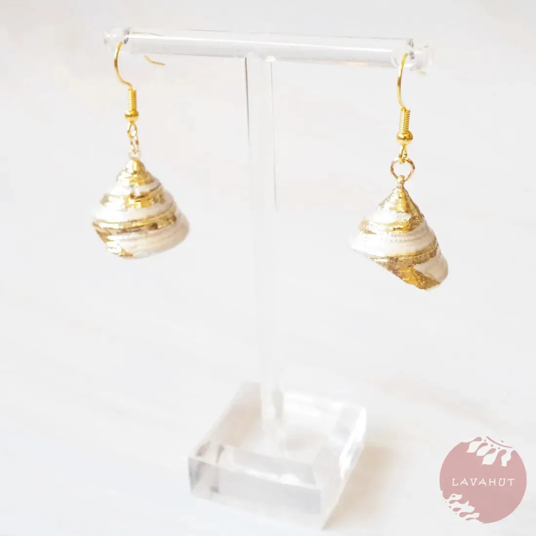 Pearl Trochus Seashell Drop Earrings