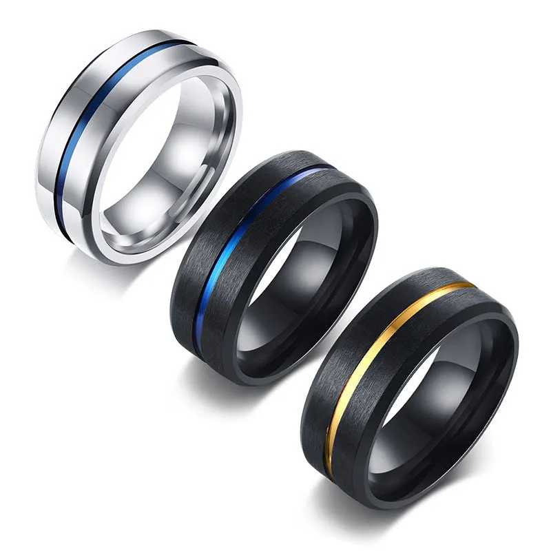 Personalized Engraved Mens Wedding Band