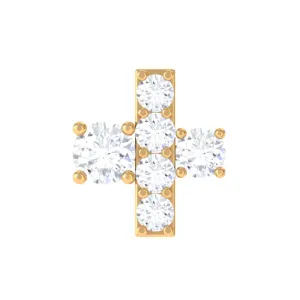 Quirky Moissanite Dainty Cartilage Earring in Gold