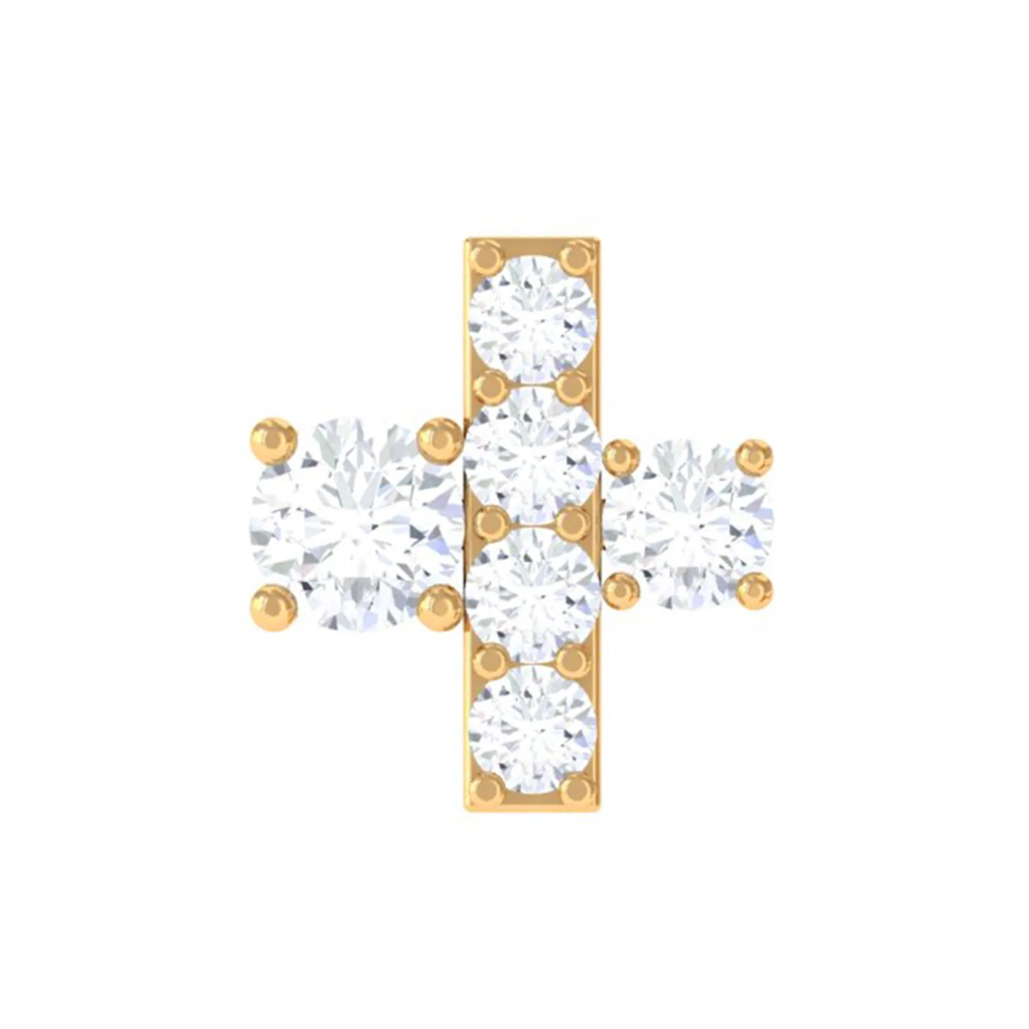 Quirky Moissanite Dainty Cartilage Earring in Gold