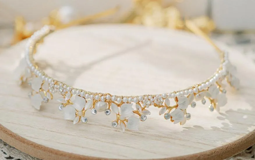 rhinestones and pearls adorned headband ANA- 25015