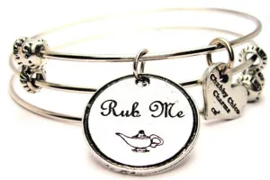 Rub Me Genie Lamp Triple Style Expandable Bangle Bracelet