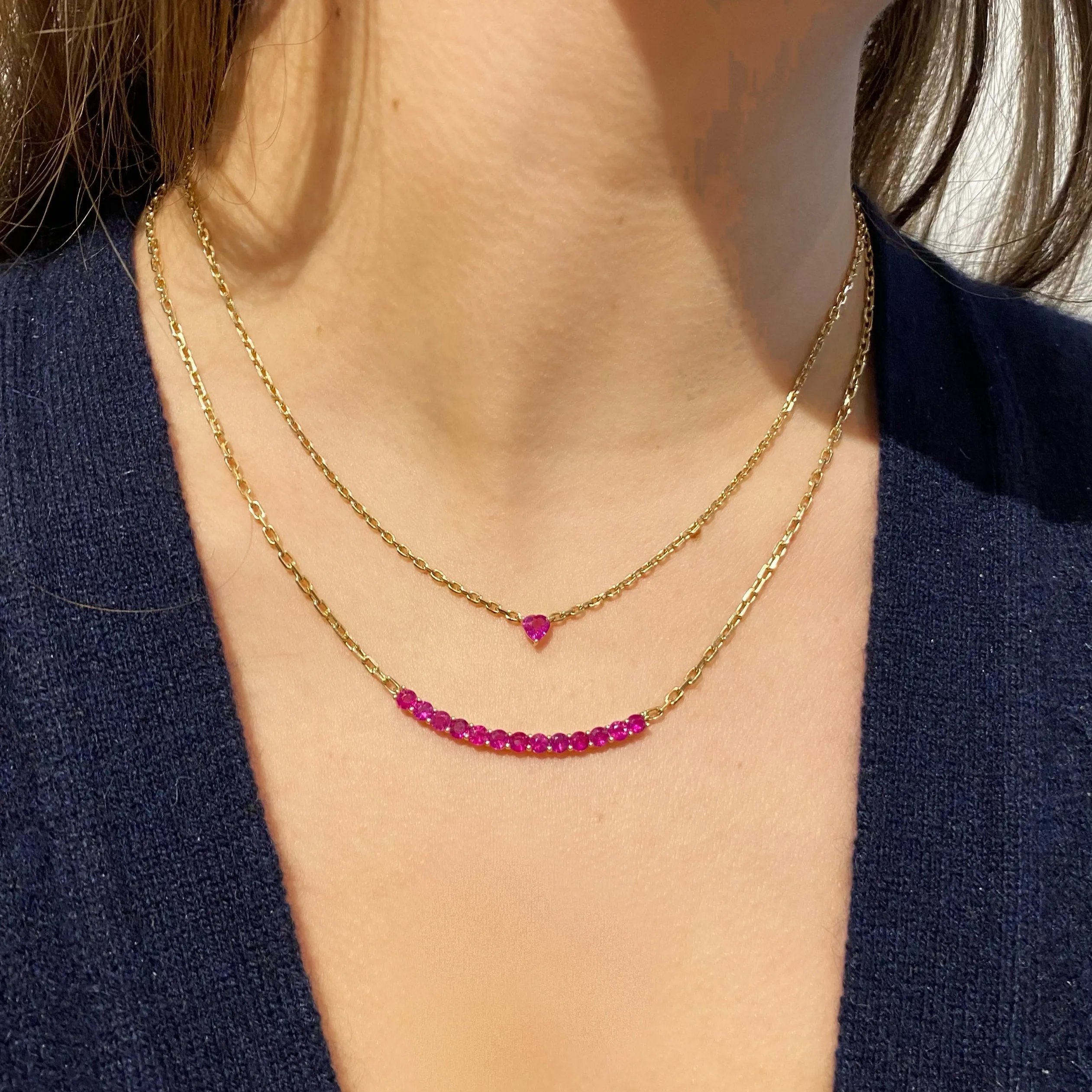 Ruby Bar Necklace