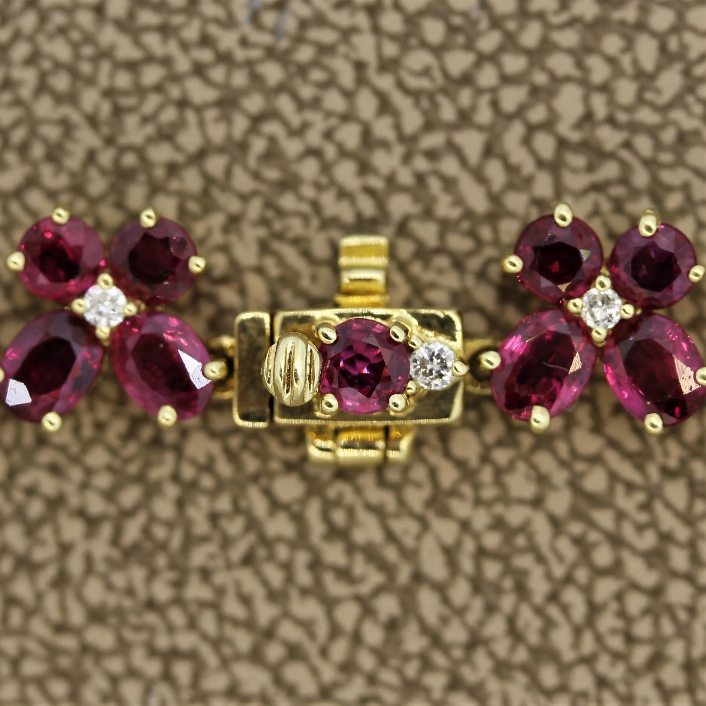 Ruby Diamond Gold Long Necklace