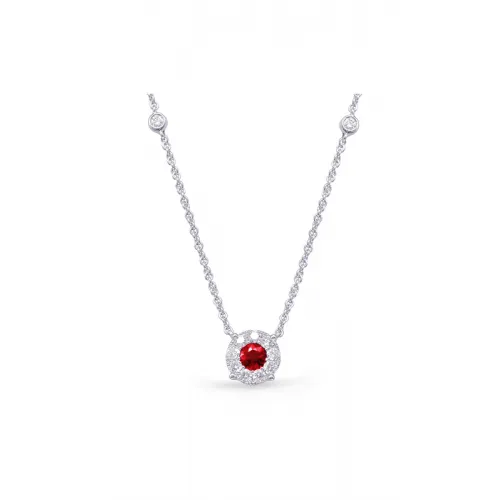 S Kashi & Sons Color Stone Necklace N1208-RWG