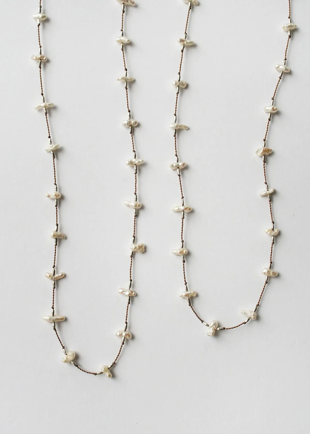 SEE REAL FLOWERS Short Keshi Pearl Necklace