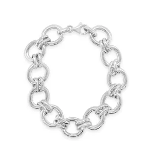 Silver Circle Link Bracelet