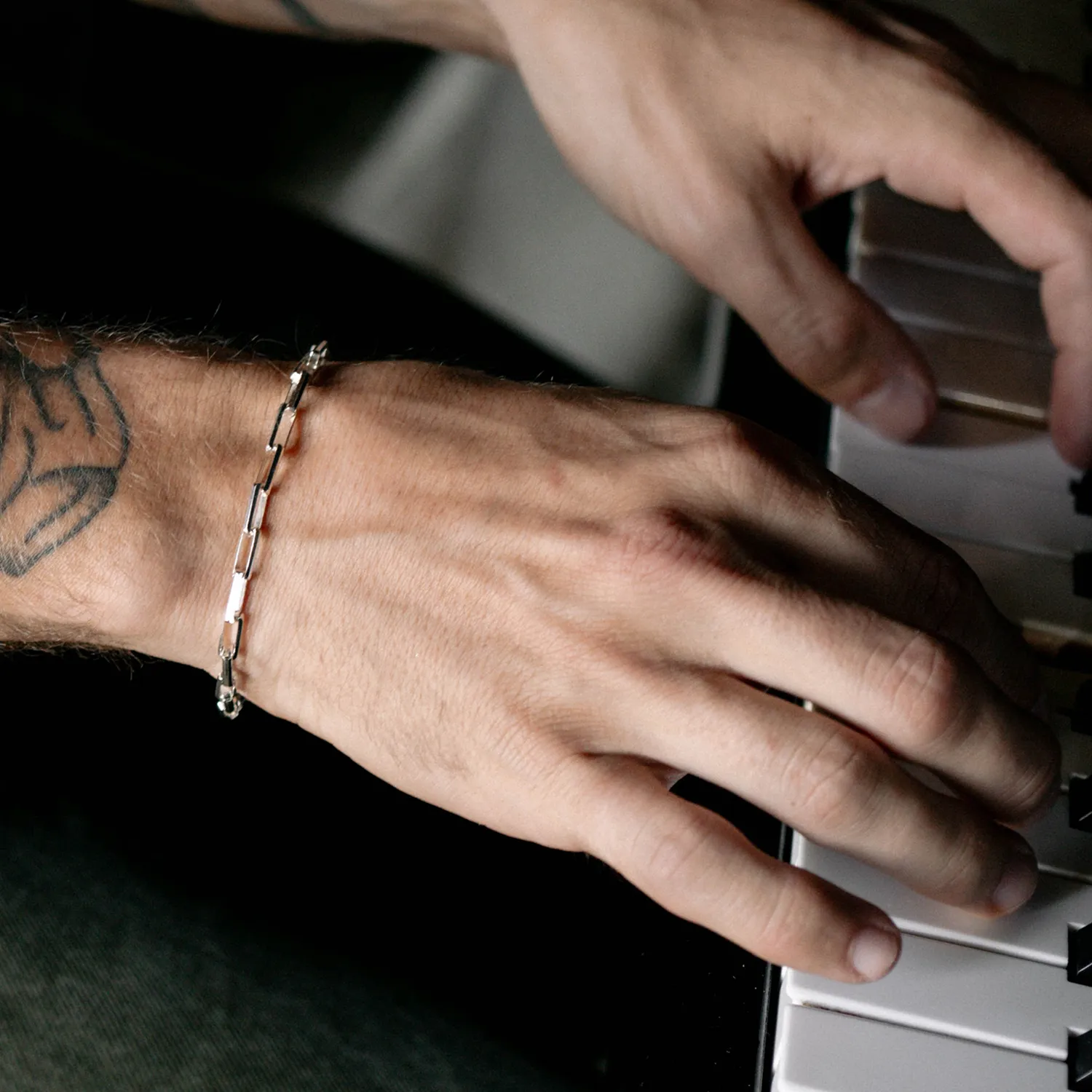 Silver Long Link Bracelet