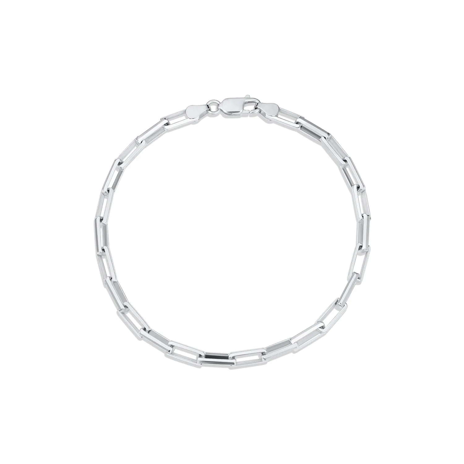 Silver Long Link Bracelet