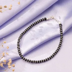 Silver Sands Adjustable Beaded 925 Sterling Silver Bracelet for Men