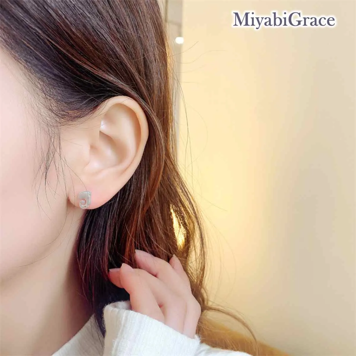 Silver Sheep Invisible Clip On Stud Earrings