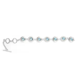 Silver Tone Round Link Bracelet