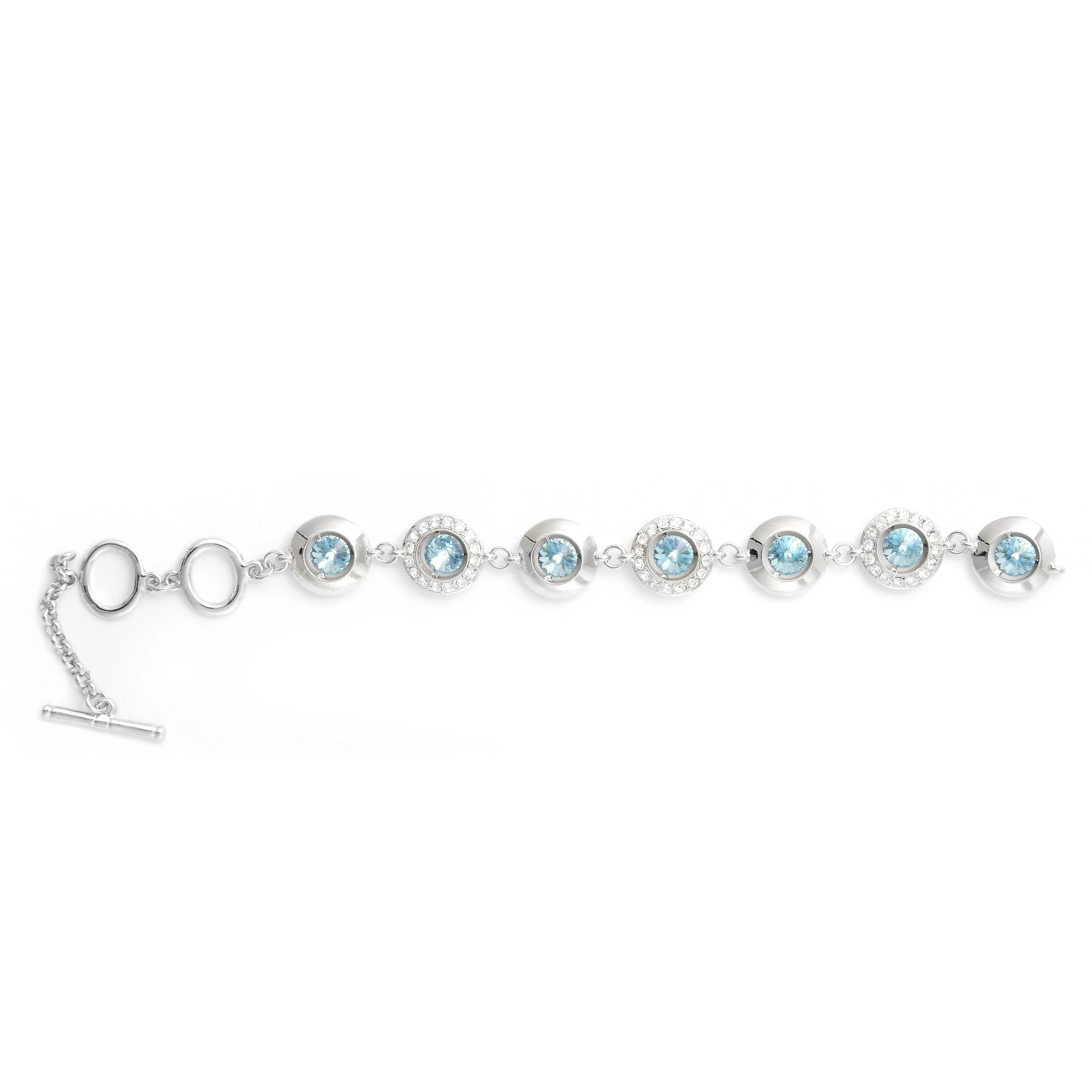 Silver Tone Round Link Bracelet