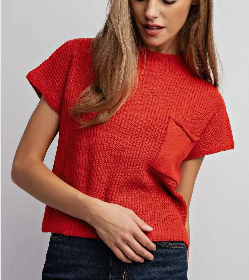 Sleeveless Sweater | Red