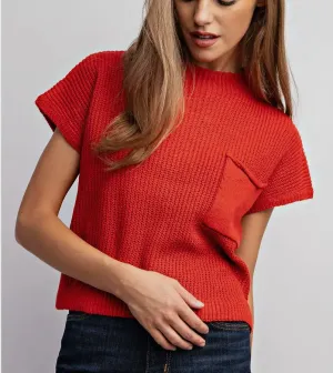 Sleeveless Sweater | Red