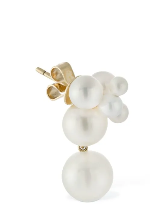 Sophie Bille Brahe   Bisou Perle 14kt &amp; Pearl mono earring 
