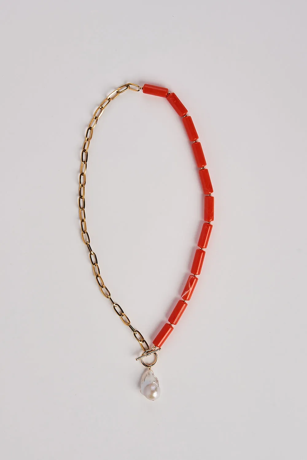 Spliced Baroque Pearl Necklace