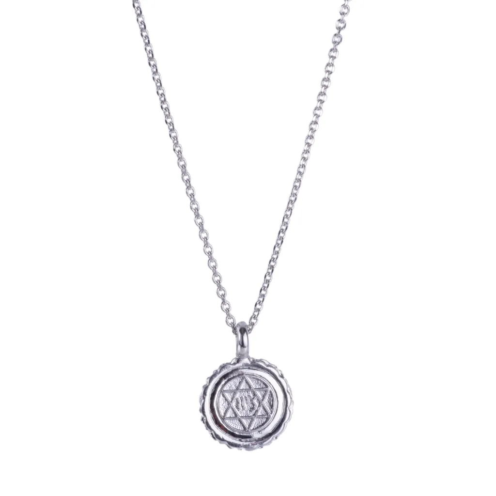 Star of David Pendant in "Aegean Coast" - Rhodium