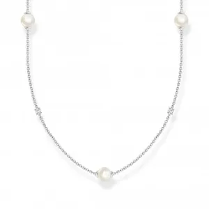 Sterling Silver Delicate Pearl Necklace KE2125-167-14-L90V