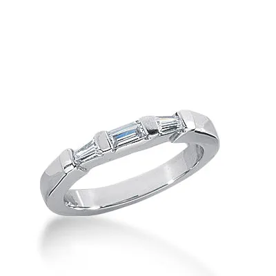 Straight Tapered Baguette Wedding Band (Total Diamond Weight 0.24ct, Quality GH-VS)