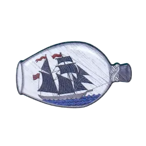 Su Owen Nautical Boat In Bottle Pin Brooch