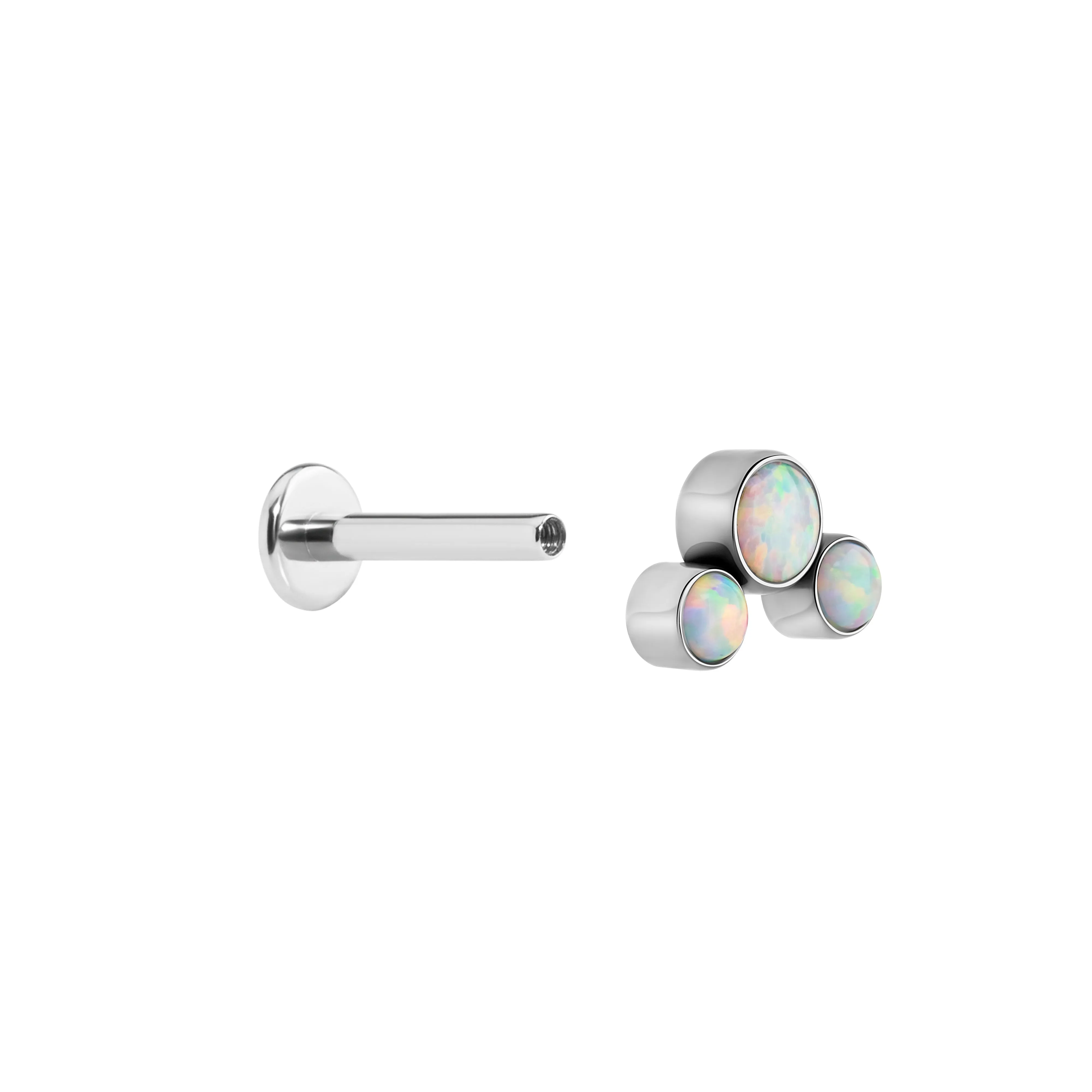 Tilum 18g-16g Internally Threaded Atomic Opal Cluster Top - Price Per 1