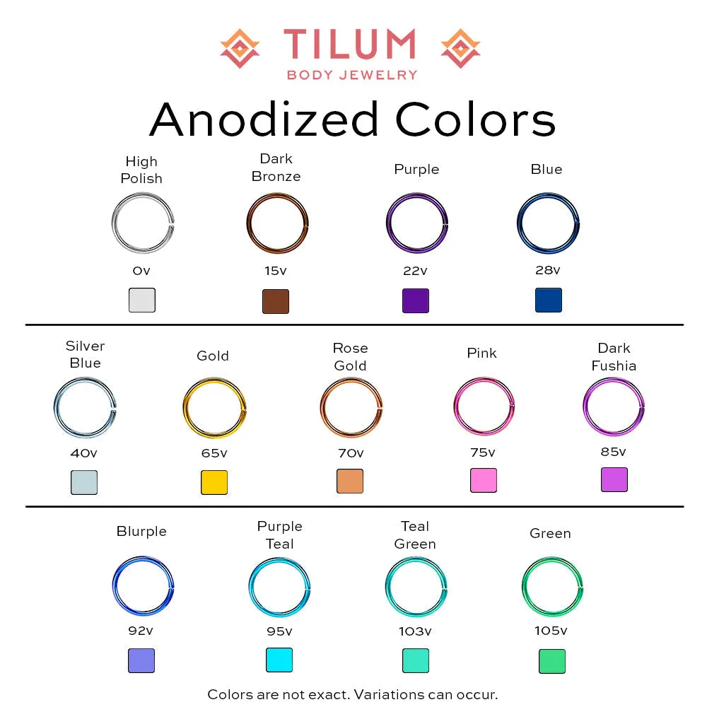 Tilum 18g-16g Internally Threaded Atomic Opal Cluster Top - Price Per 1