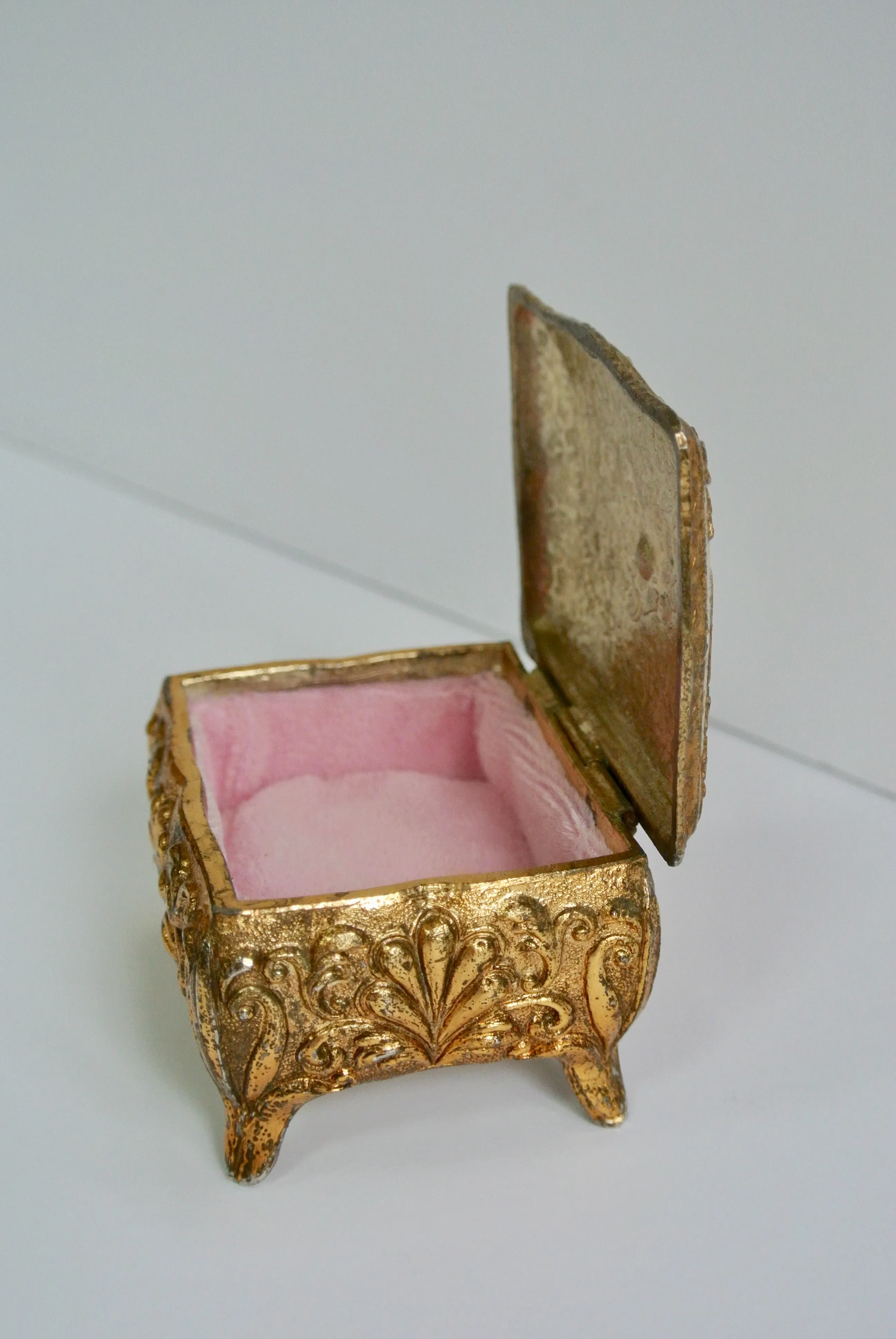 Tiny Rose Pink Ring Box