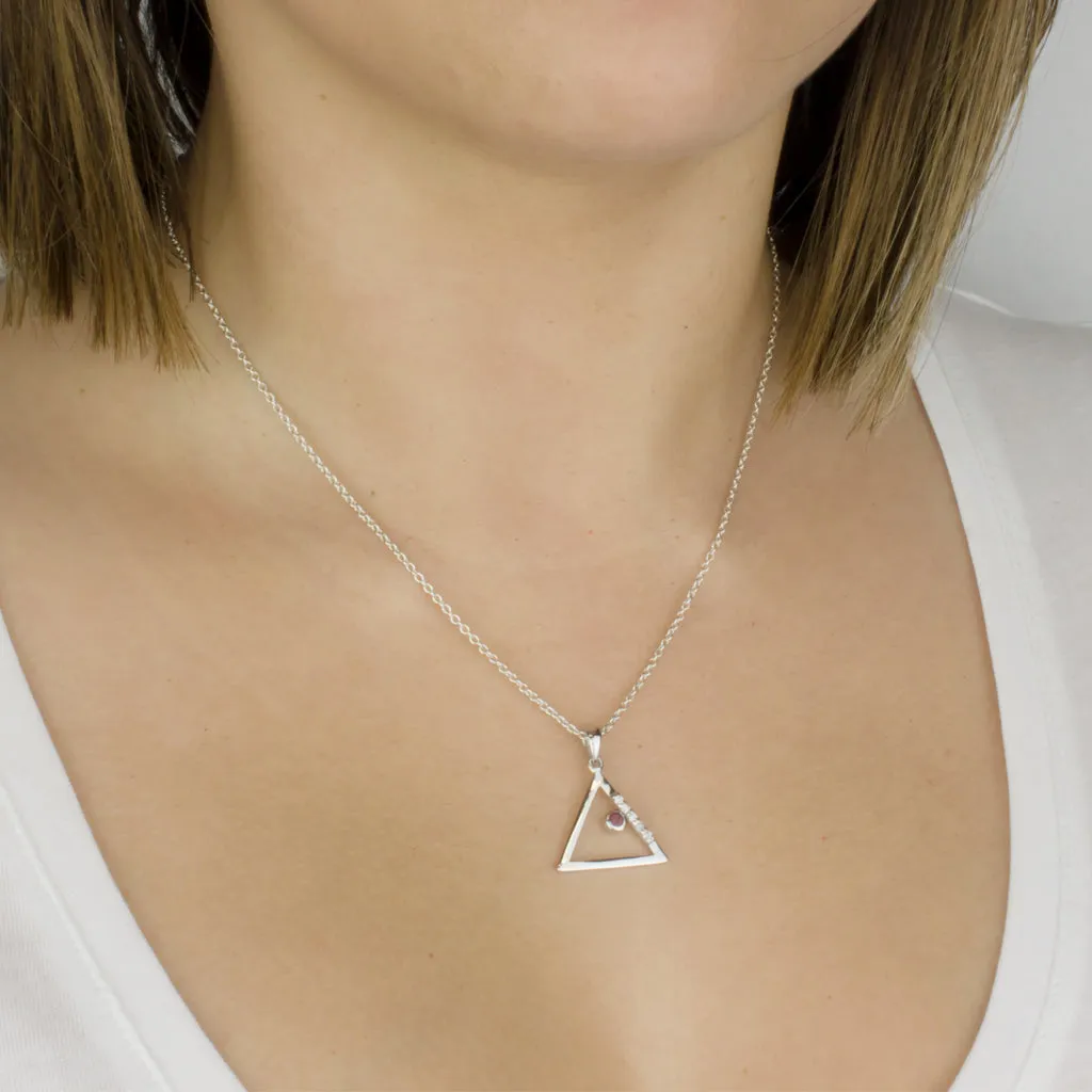 Triangulo: Ruby & Diamond Necklace