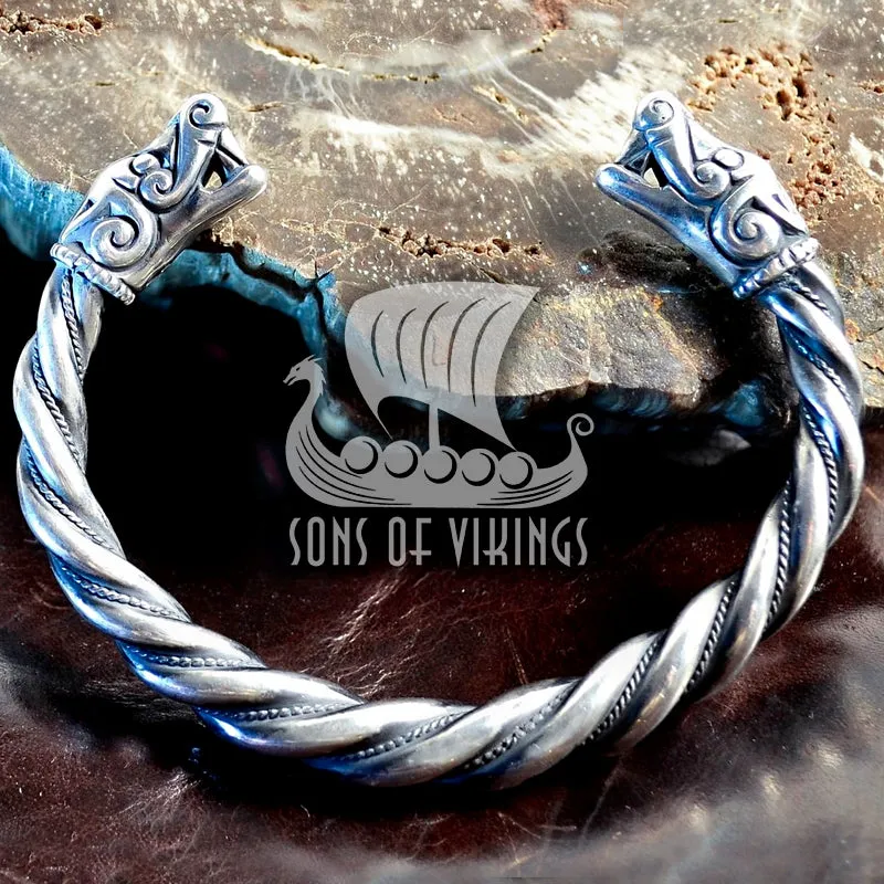 Viking Bracelet - Sterling Silver - Thicker
