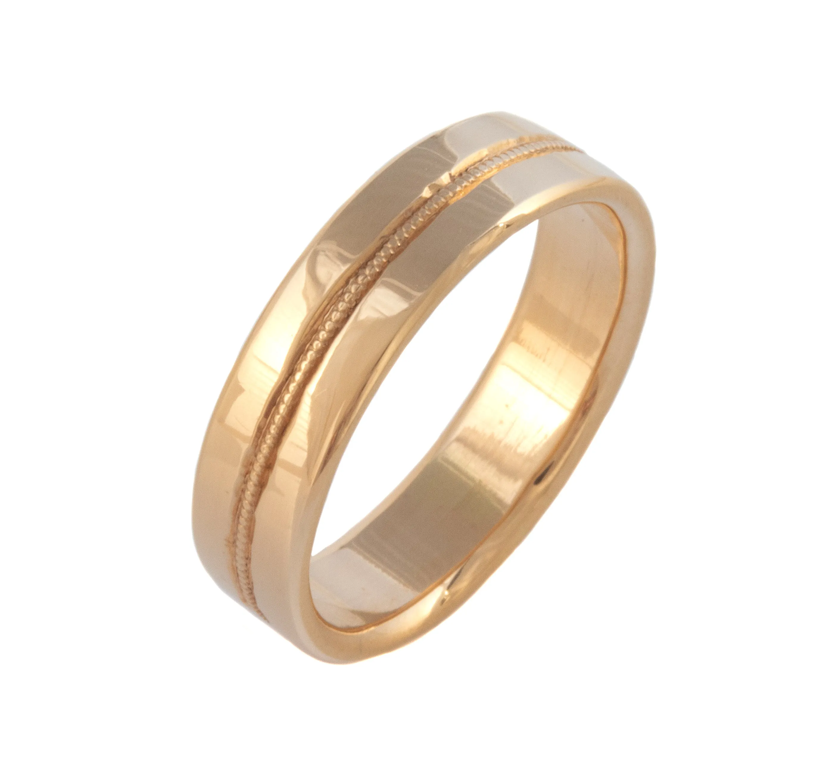 Wedding Band with Millegrain