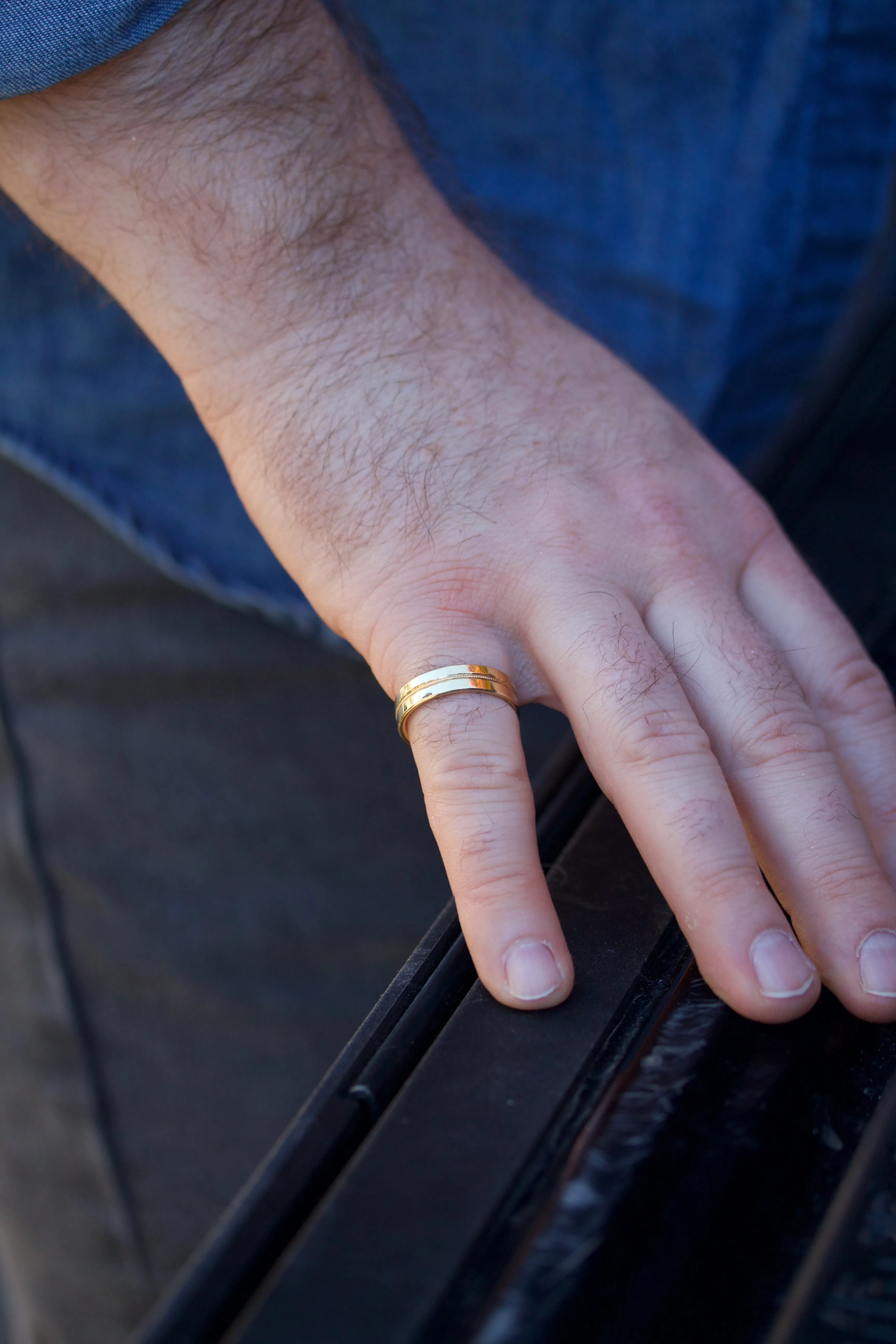Wedding Band with Millegrain