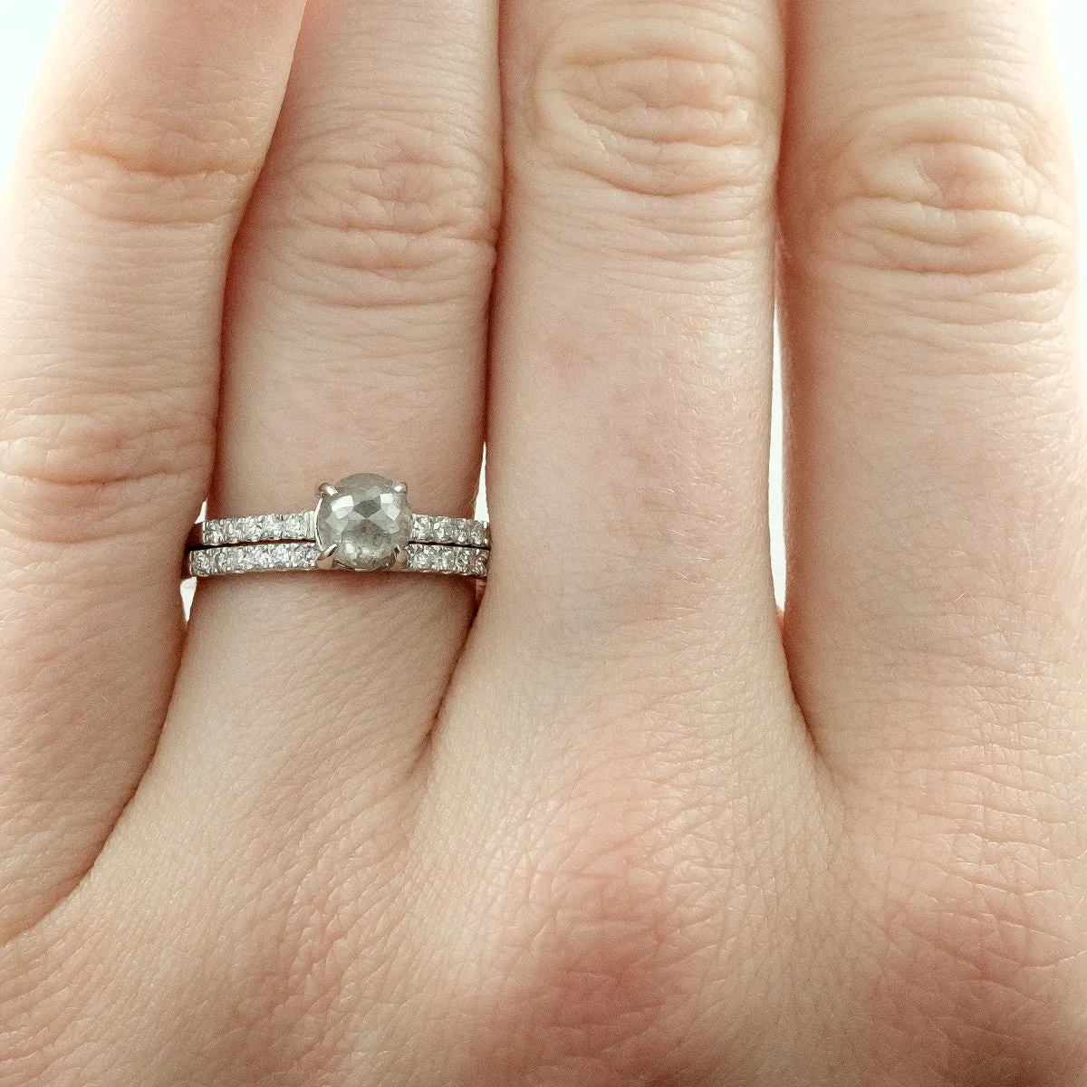 White Diamond, Half Eternity Wedding Band, Platinum
