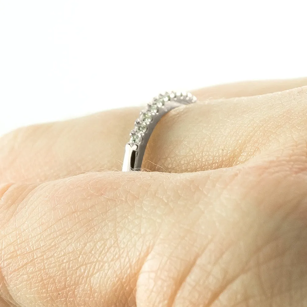 White Diamond, Half Eternity Wedding Band, Platinum